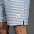 Short Elástico Listrado Flamê – Azul Claro
