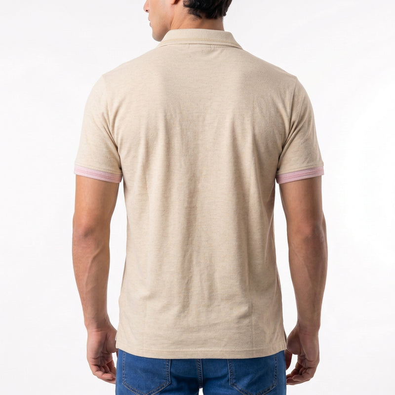 Polo sem Botões Piquet Linen Textilfio