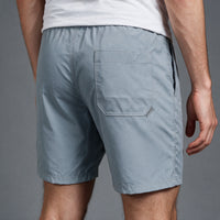 Short Elástico Mescla Microfibra – Cinza Claro