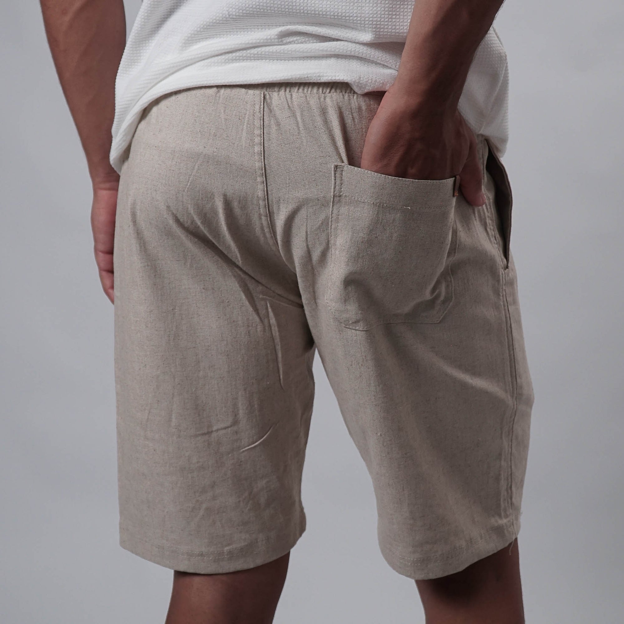 Bermuda Casual Elástico com Linho