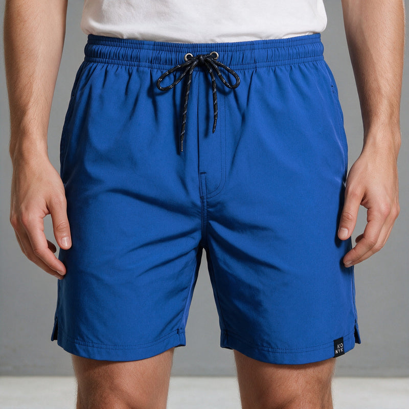 Short Elástico Mescla Microfibra – Azul Royal