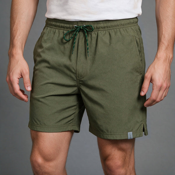 Short Elástico Mescla Microfibra – Verde