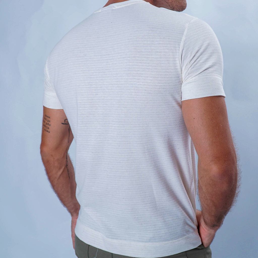 Camisa Folhagens com Linho