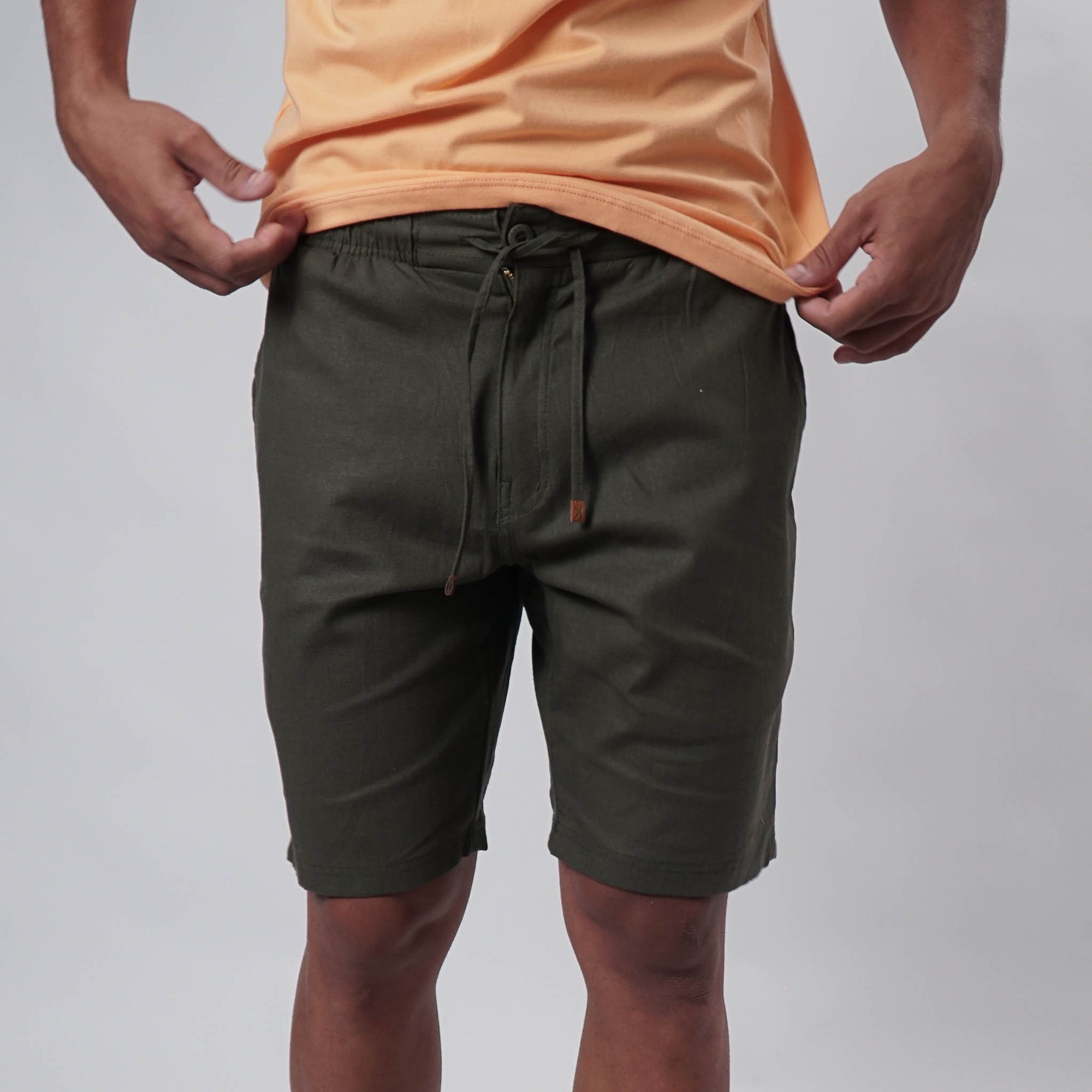 Bermuda Casual Elástico com Linho
