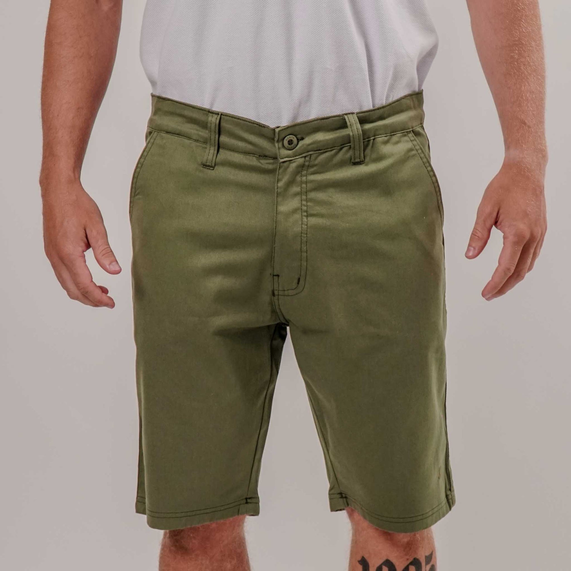 Bermuda de Algodão Casual Cós