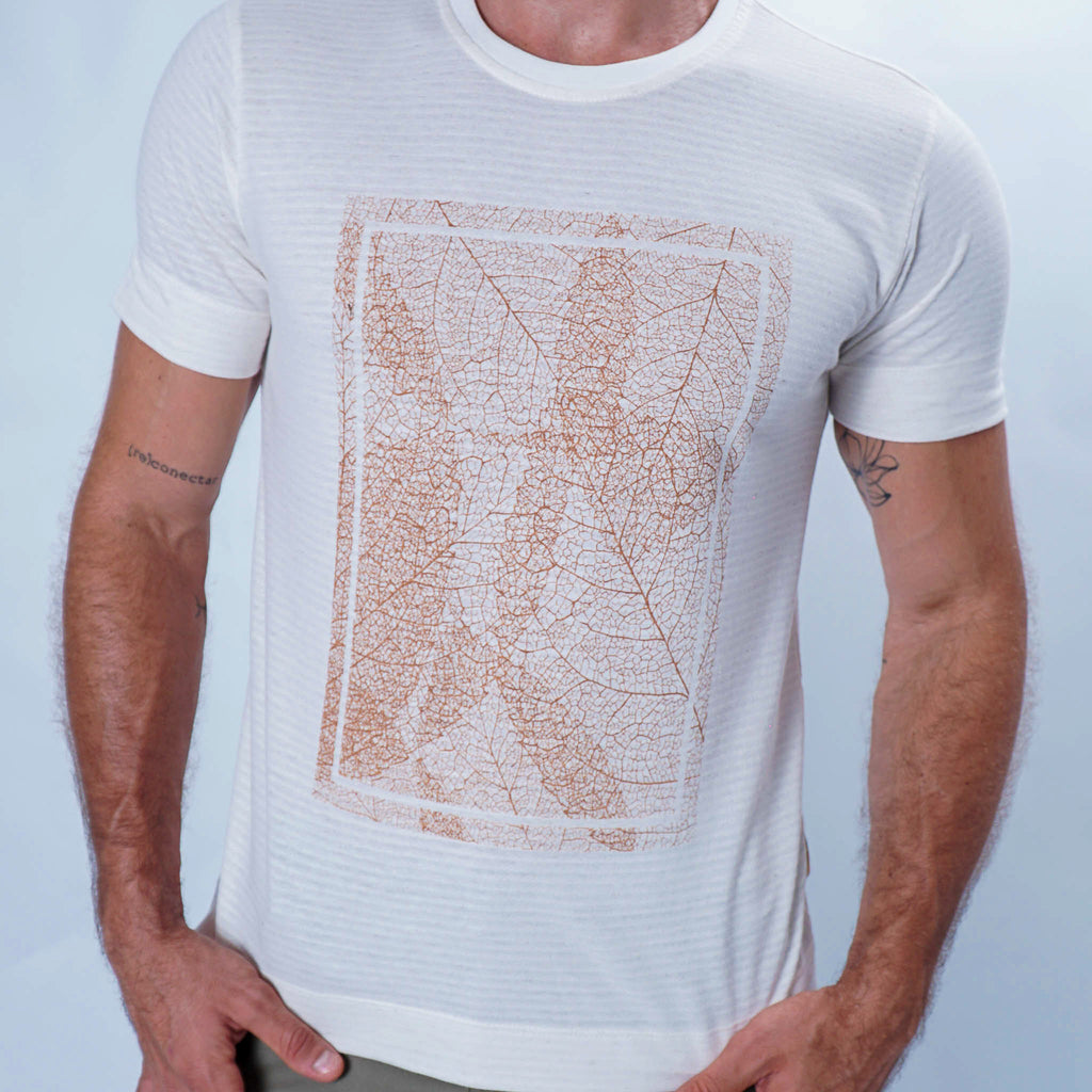 Camisa Folhagens com Linho