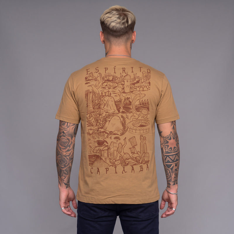 Camiseta Espírito Capixaba + Paula Martins – Marrom Claro