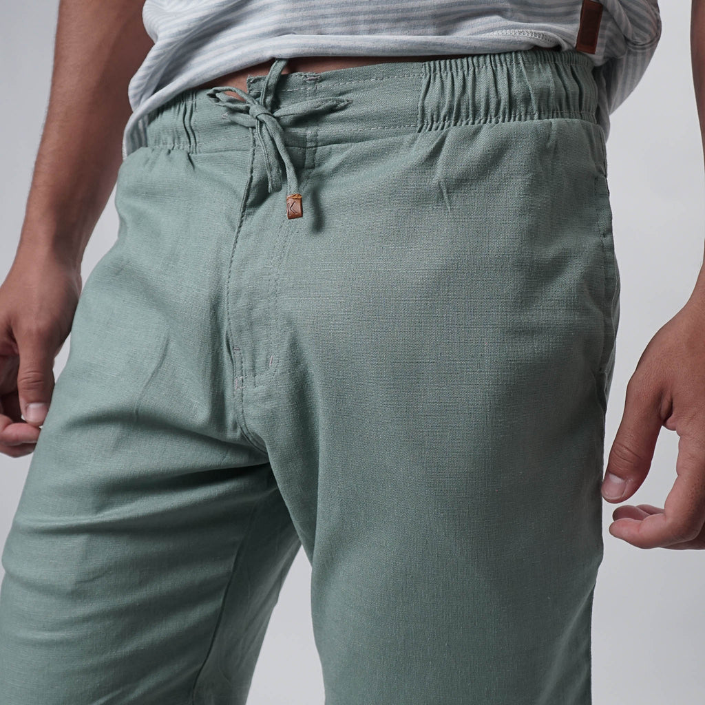 Bermuda Casual Elástico com Linho