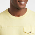 Camiseta Casual com Recorte e Lapela