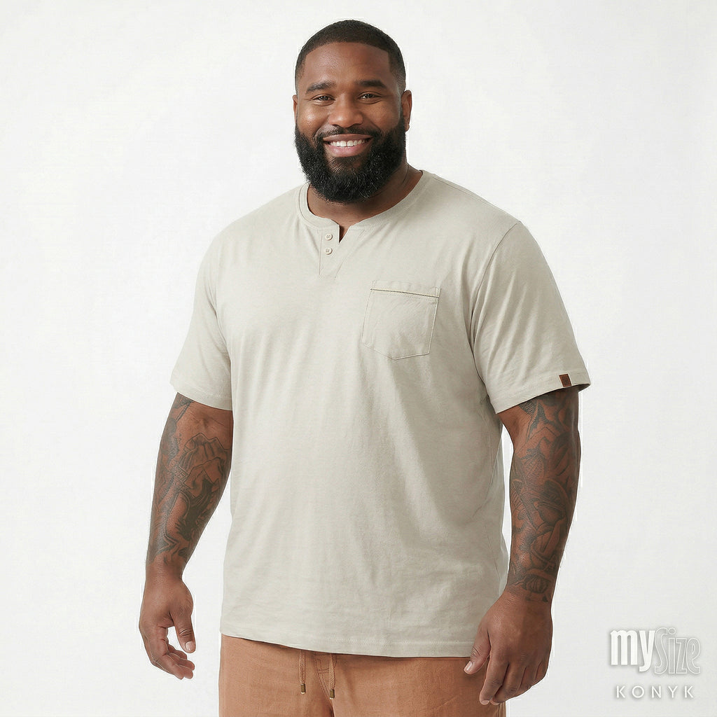 Camiseta com Gola Transpassada e Bolso - My Size