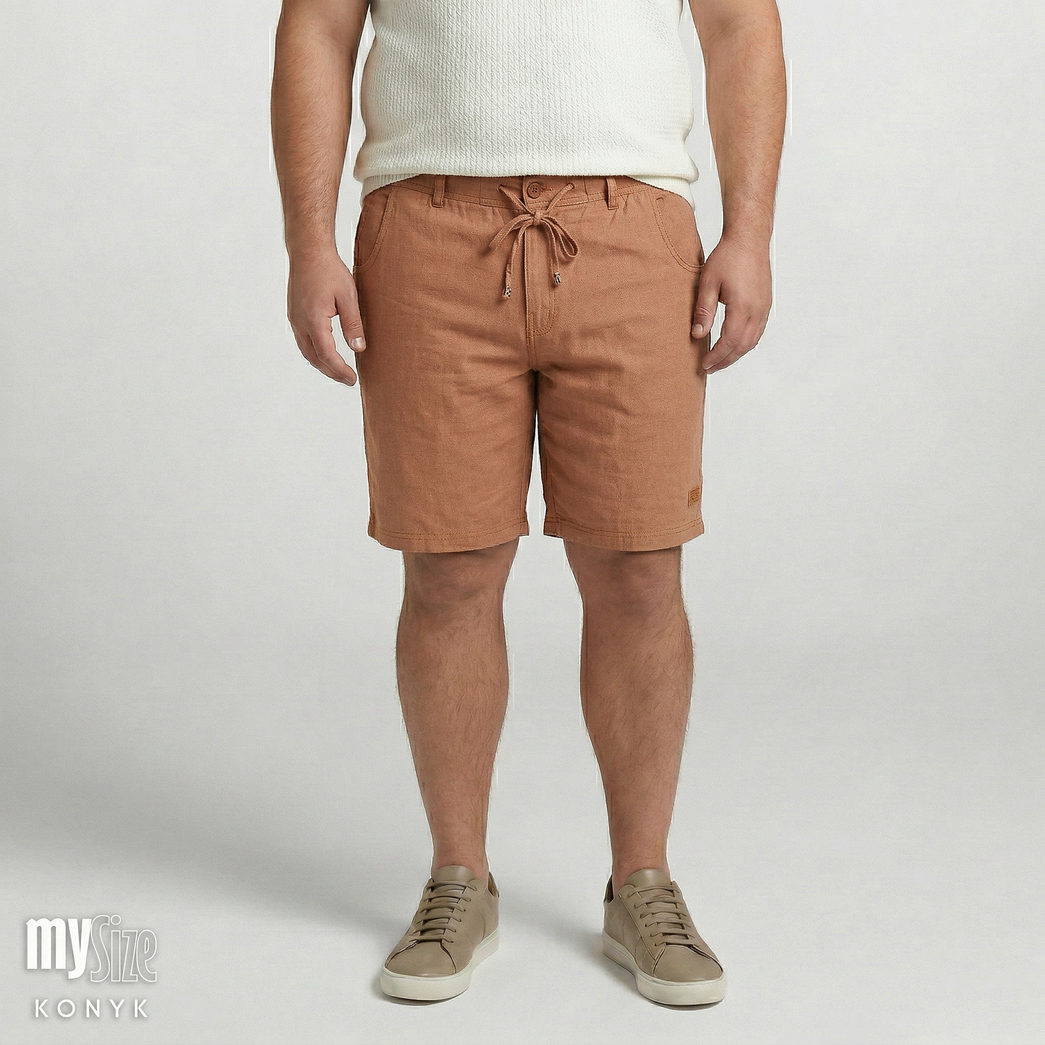 Bermuda Elástico Masculina em Linho Isla - My Size