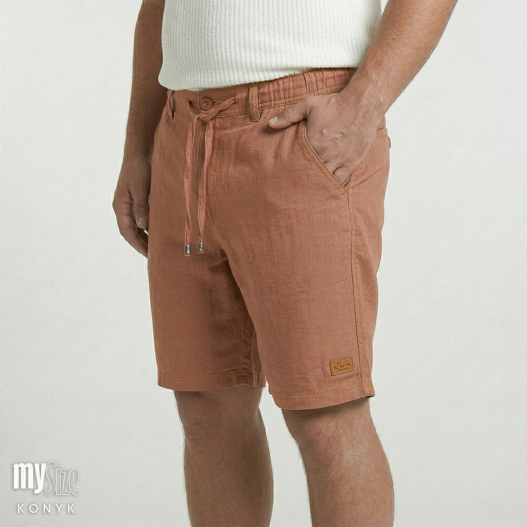 Bermuda Elástico Masculina em Linho Isla My Size