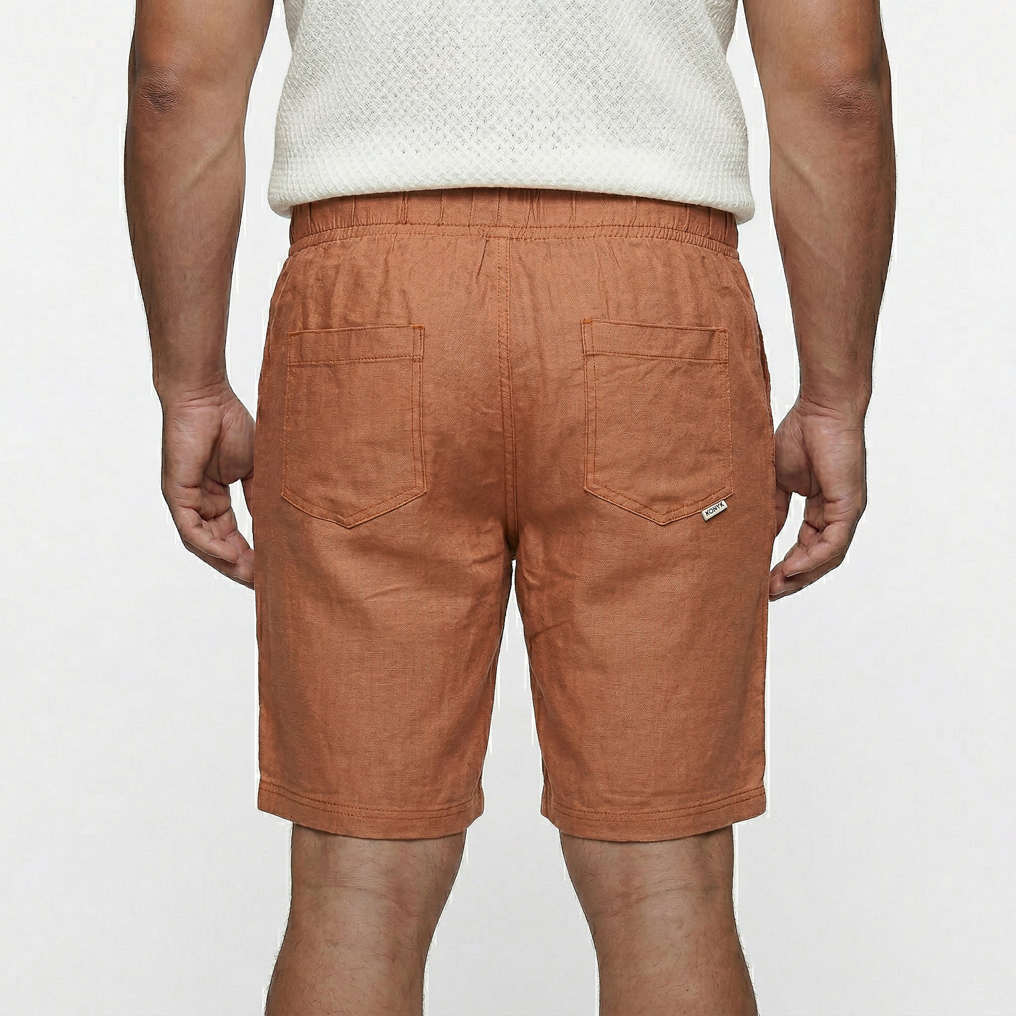 Bermuda Elástico Masculina em Linho Isla My Size