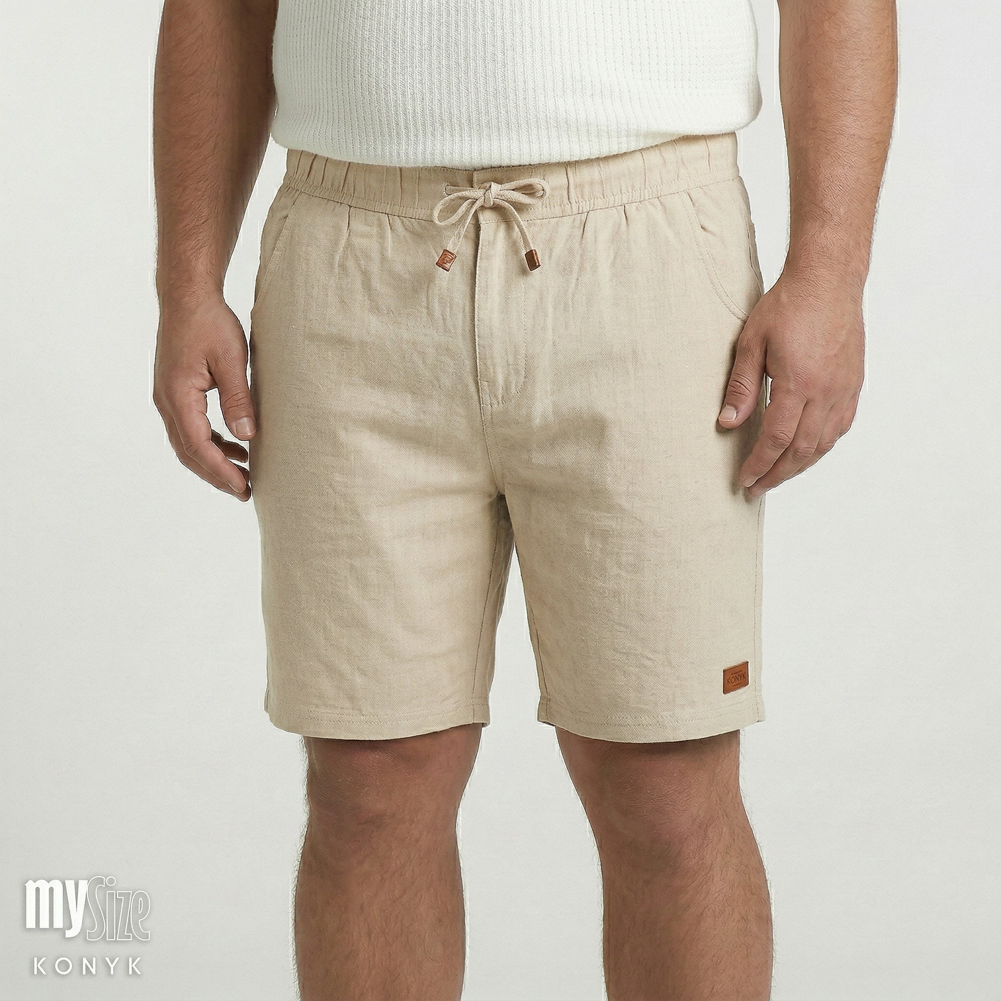 Bermuda Elástico Masculina em Linho Isla My Size