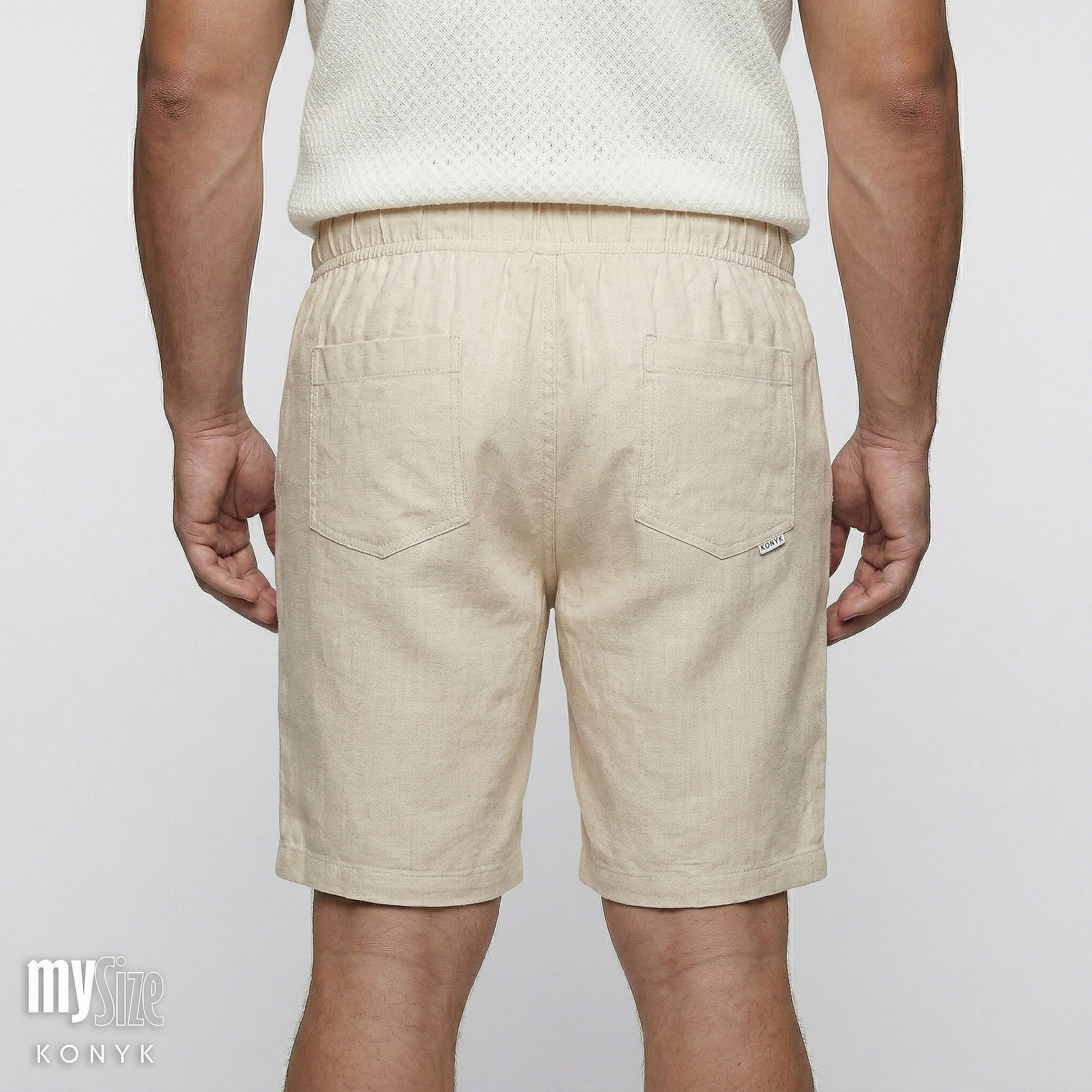 Bermuda Elástico Masculina em Linho Isla My Size