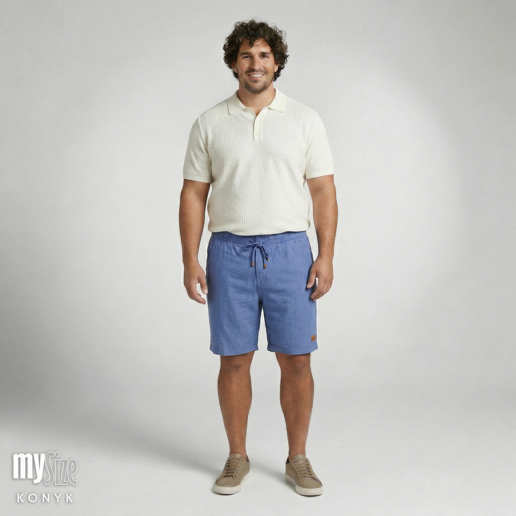 Bermuda Elástico Masculina em Linho Isla My Size