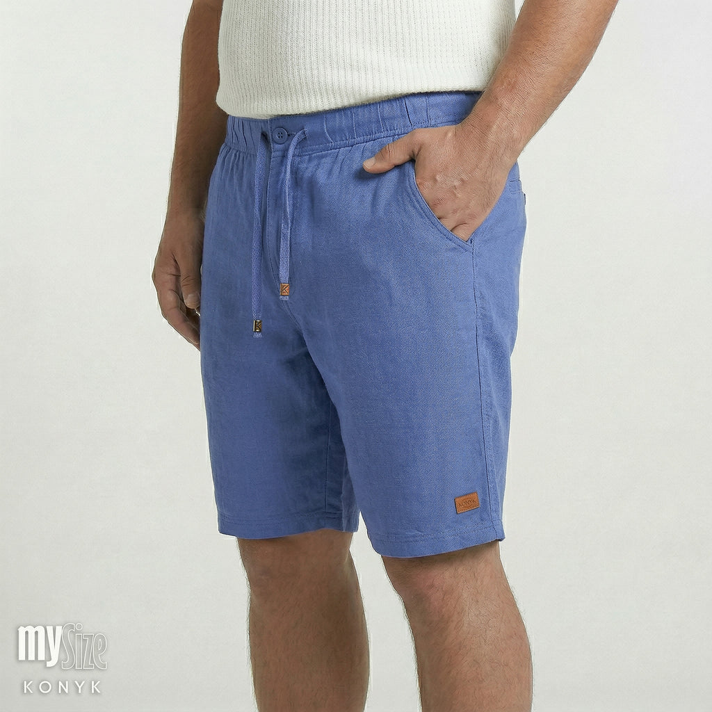 Bermuda Elástico Masculina em Linho Isla My Size