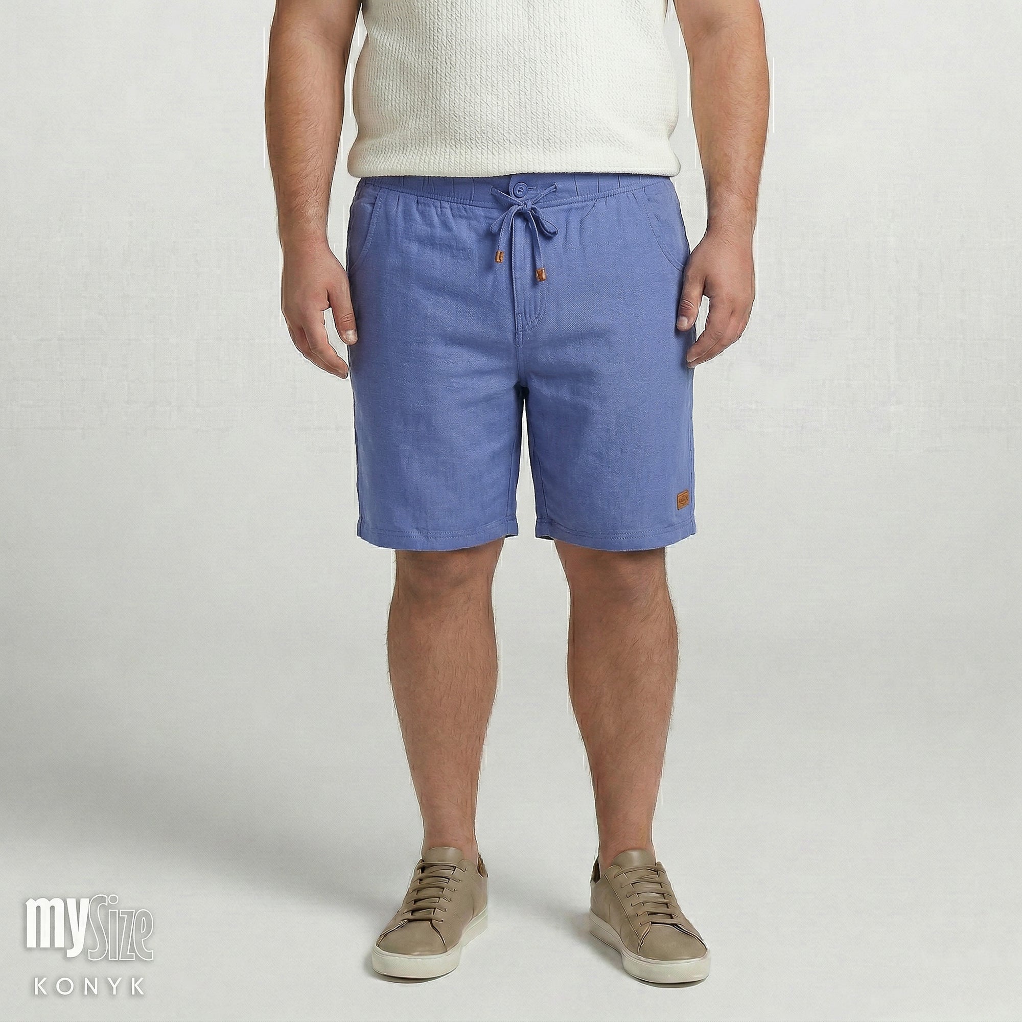 Bermuda Elástico Masculina em Linho Isla My Size