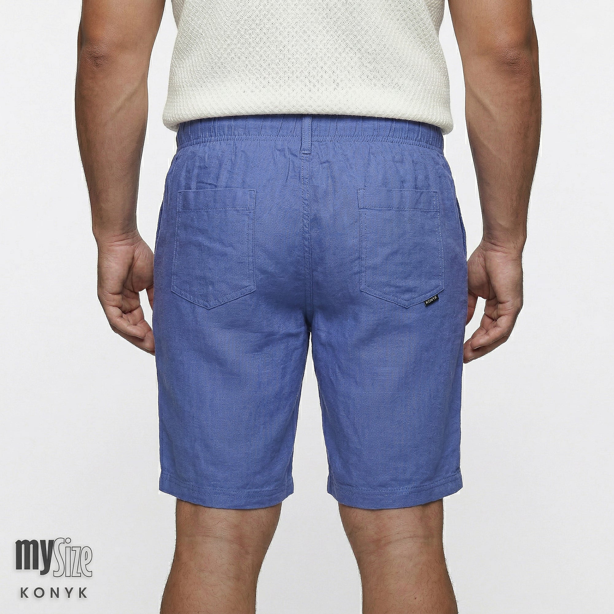 Bermuda Elástico Masculina em Linho Isla My Size