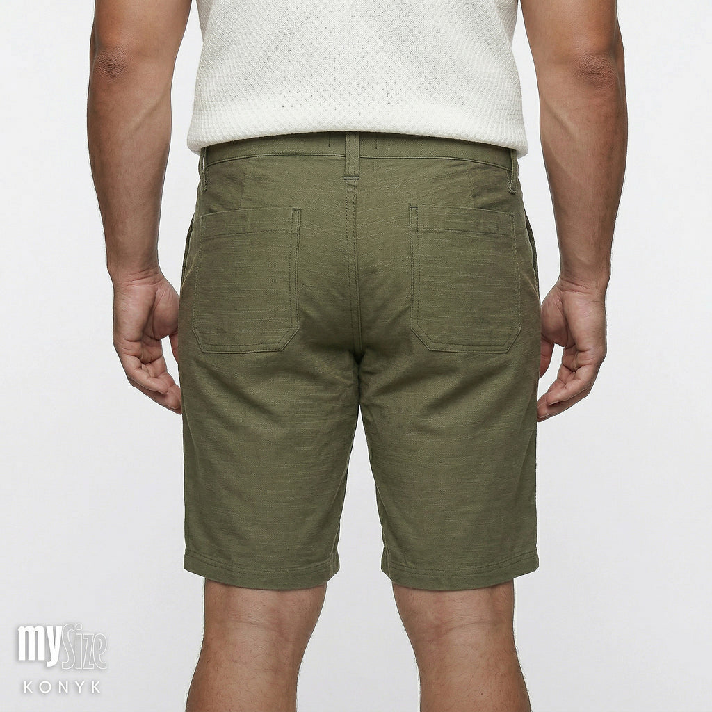 Bermuda Cós Casual com Bolso