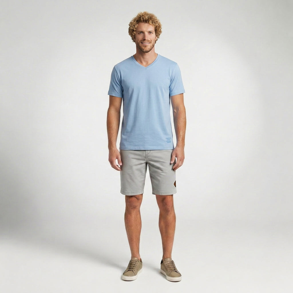 Camisa Casual com Gola V