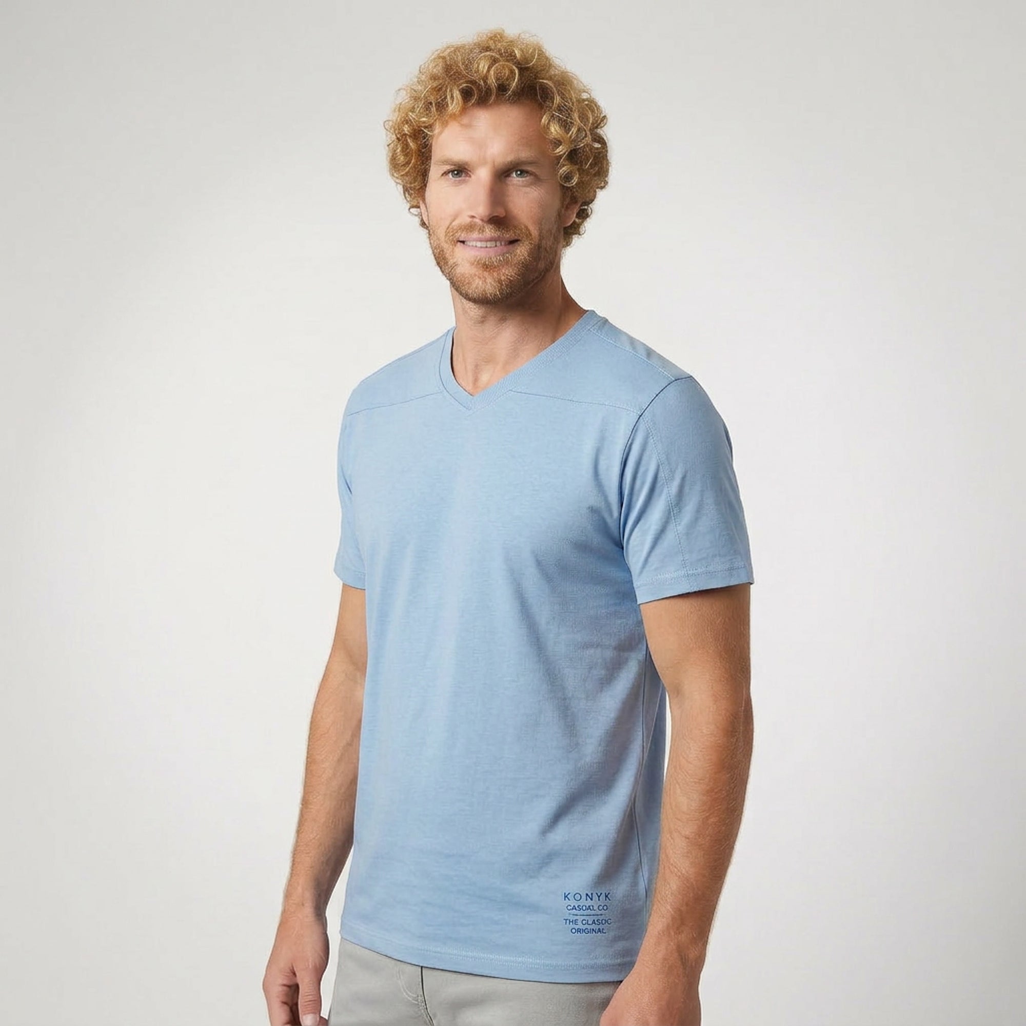 Camisa Casual com Gola V