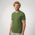 Camiseta Casual com Recorte e Lapela