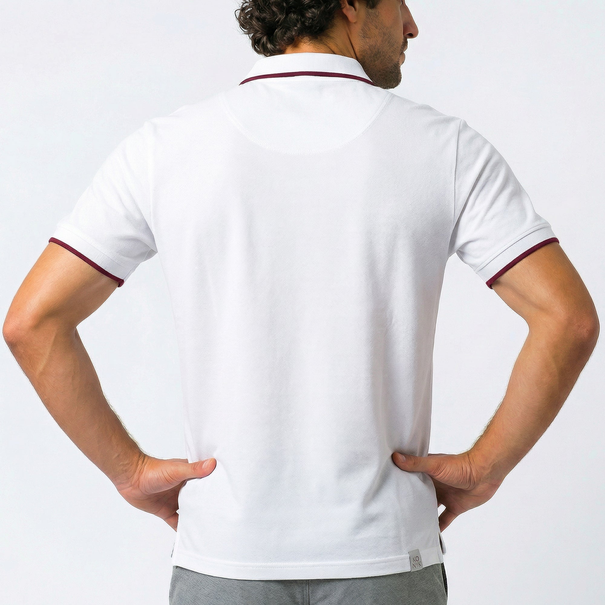 Camisa Polo Casual com Zíper