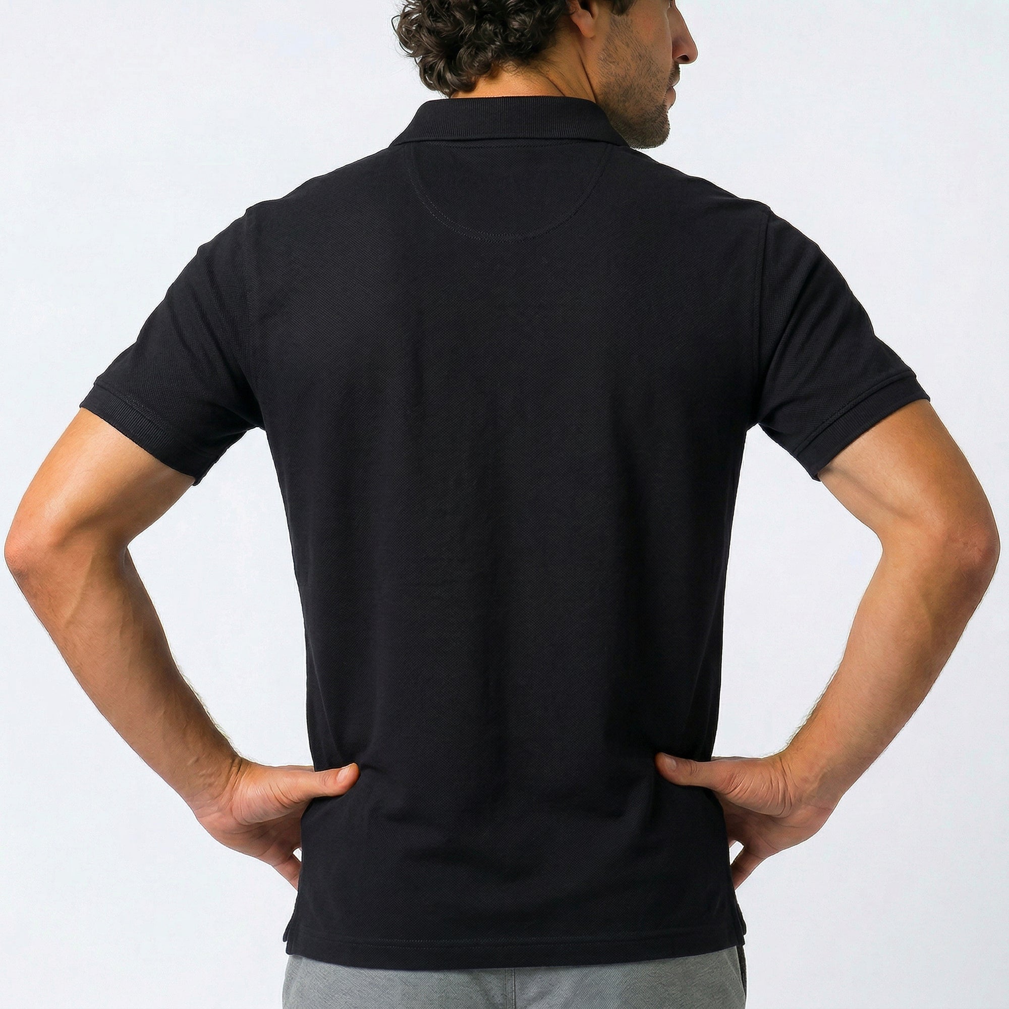 Camisa Polo Casual com Zíper