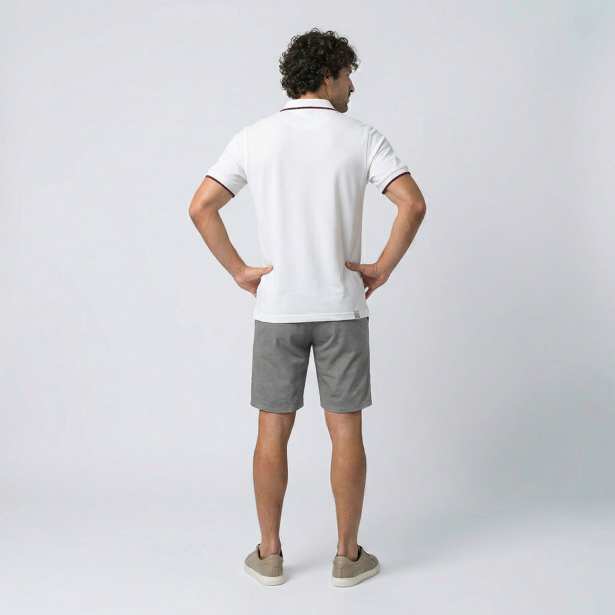 Camisa Polo Casual com Zíper