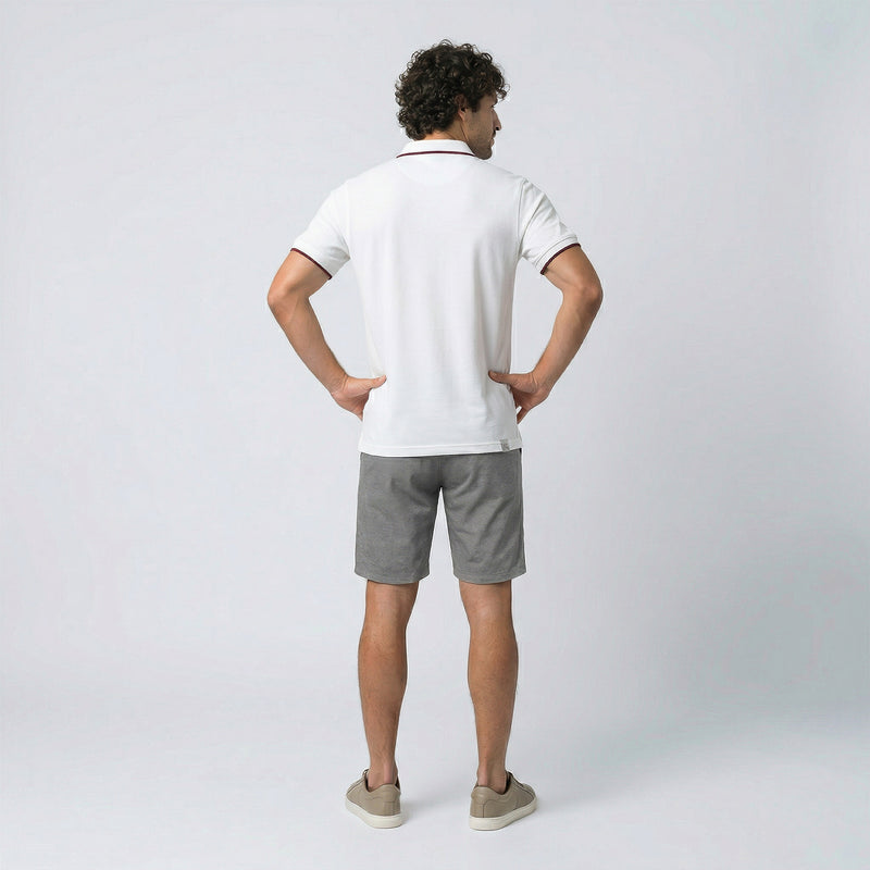 Camisa Polo Casual com Zíper