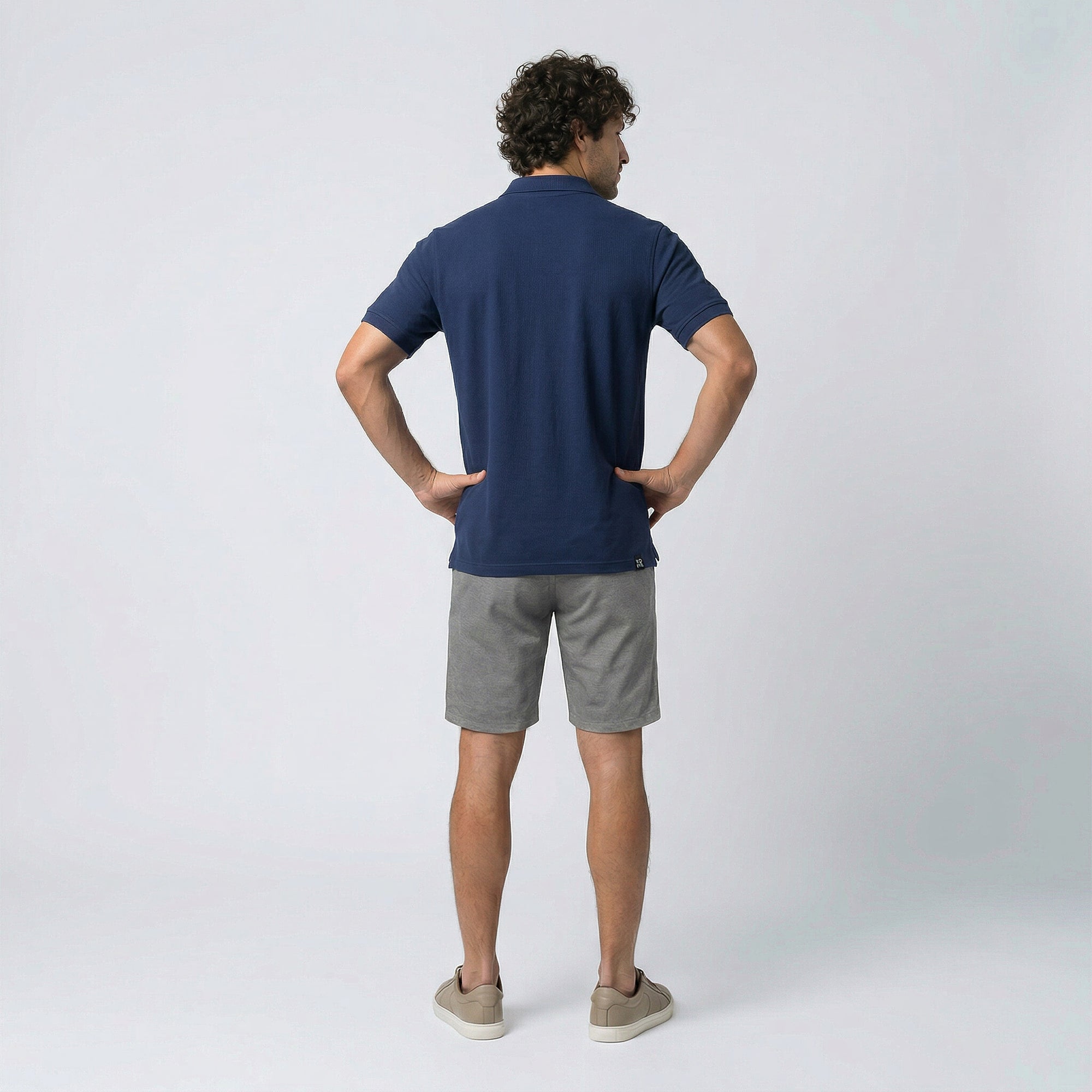 Camisa Polo Casual com Zíper