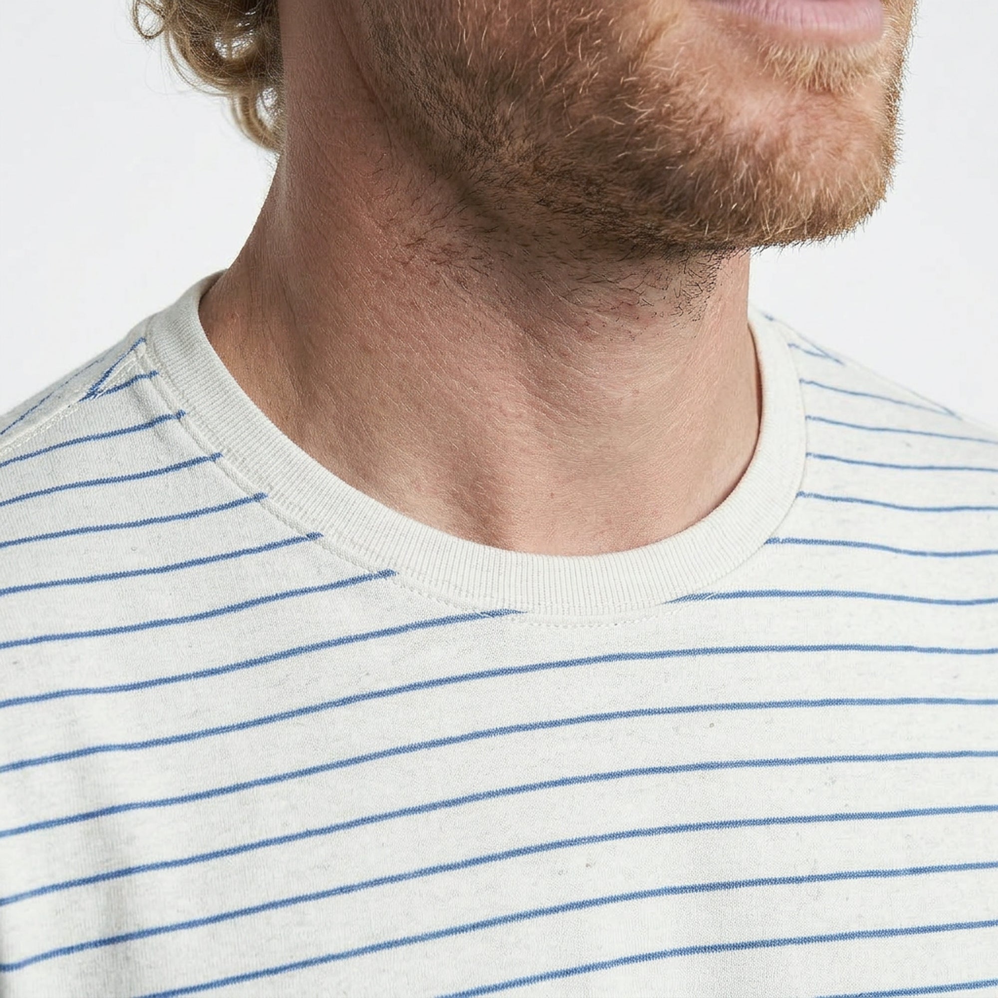 Camiseta Linho Casual Listrada