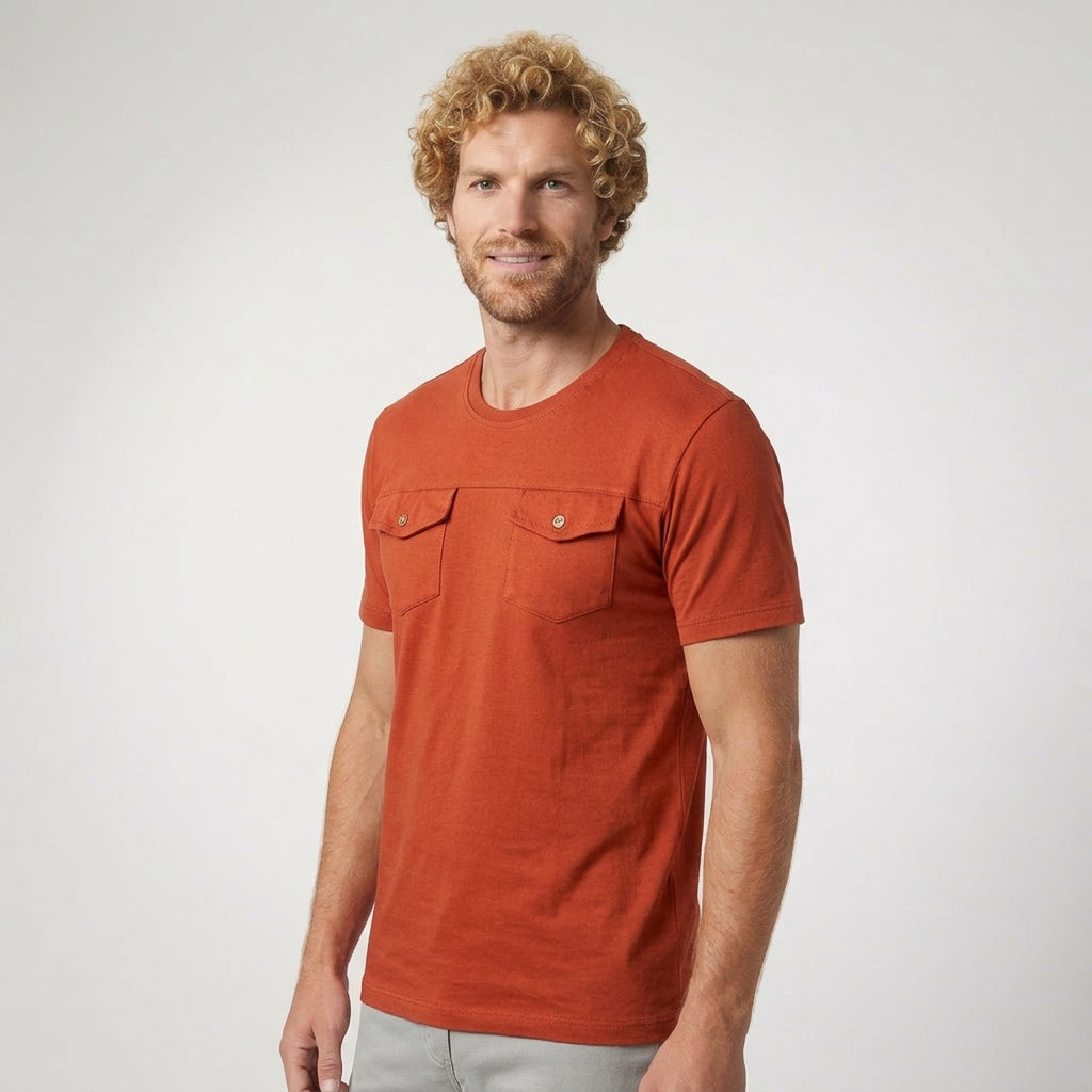 Camiseta Masculina com Bolsos