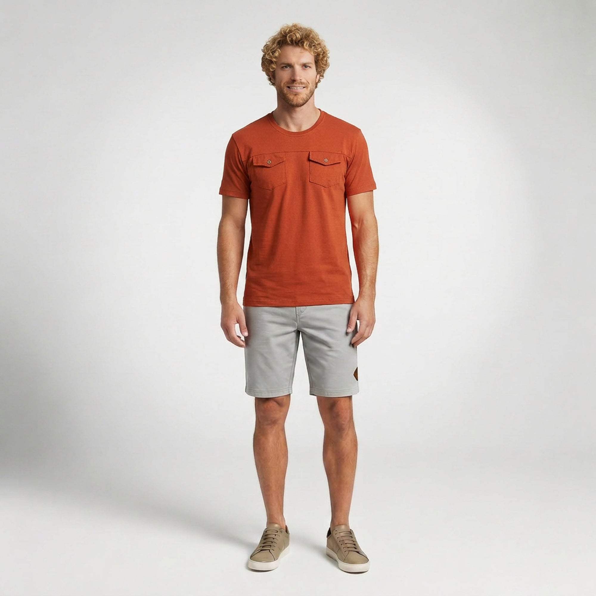 Camiseta Masculina com Bolsos