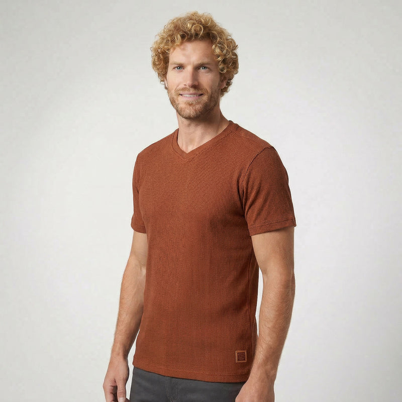 Camiseta Gola V Transpassada