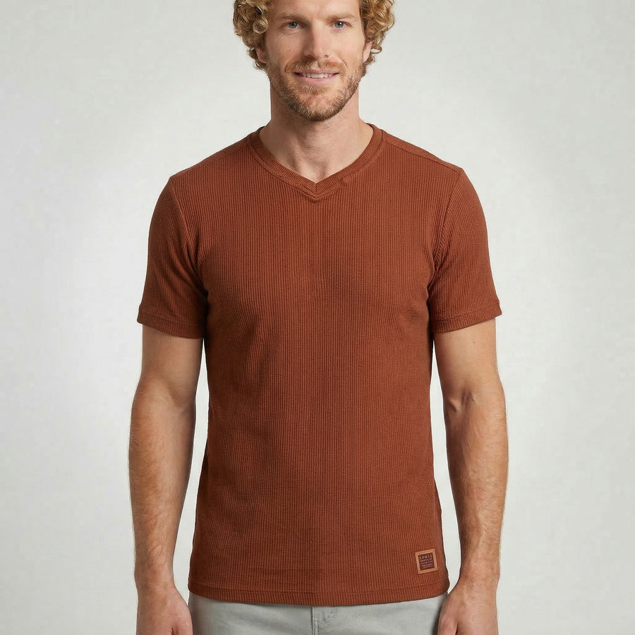 Camiseta Gola V Transpassada
