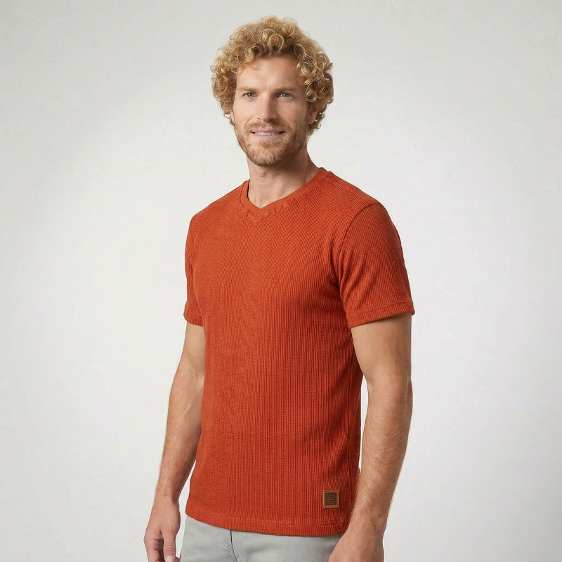Camiseta Gola V Transpassada