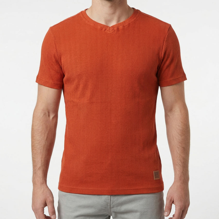 Camiseta Gola V Transpassada
