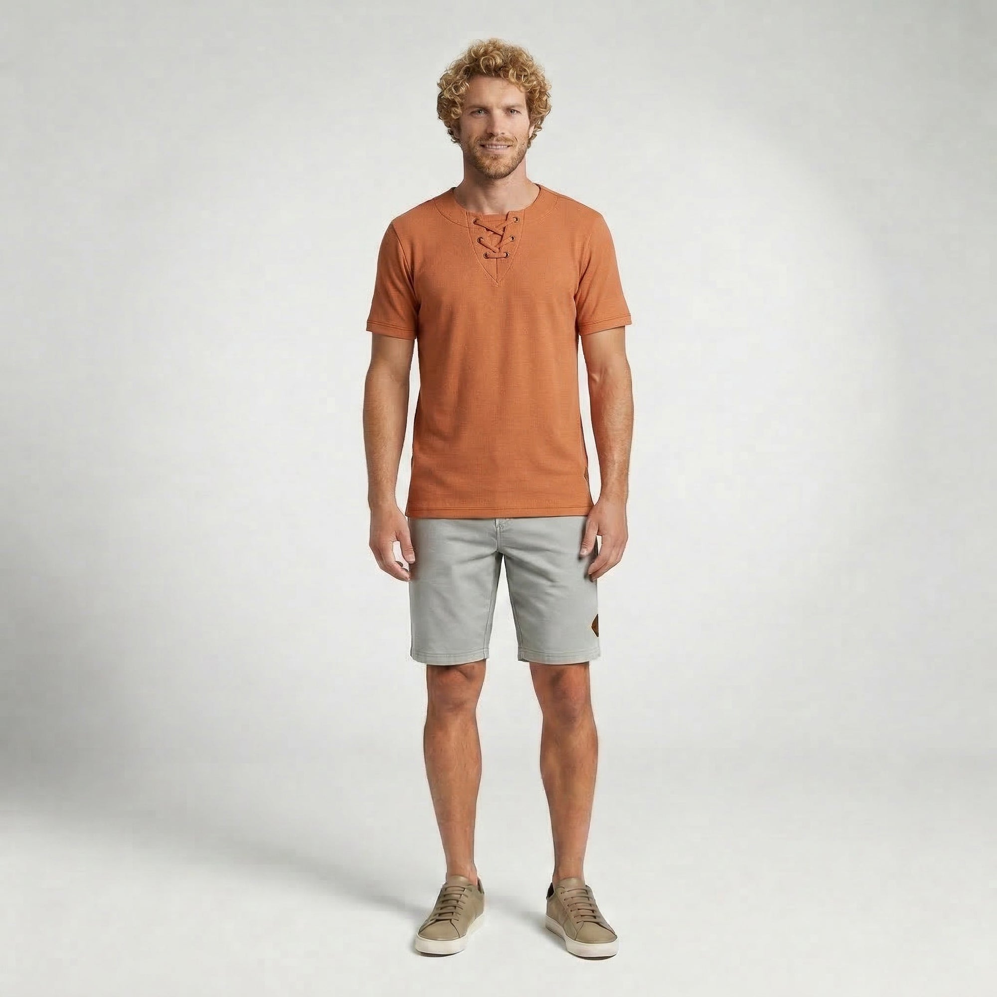 Bata Masculina com 6 Ilhós