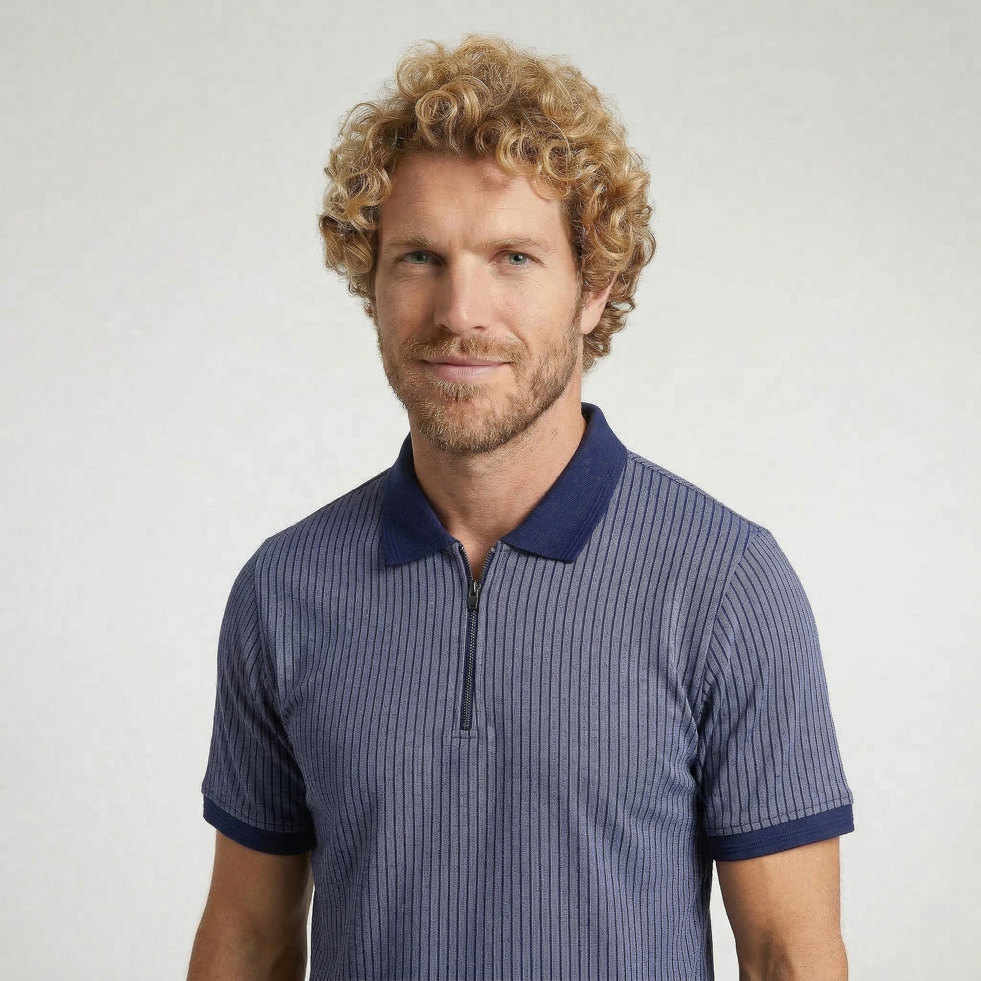 Polo Masculina com Zíper KNK
