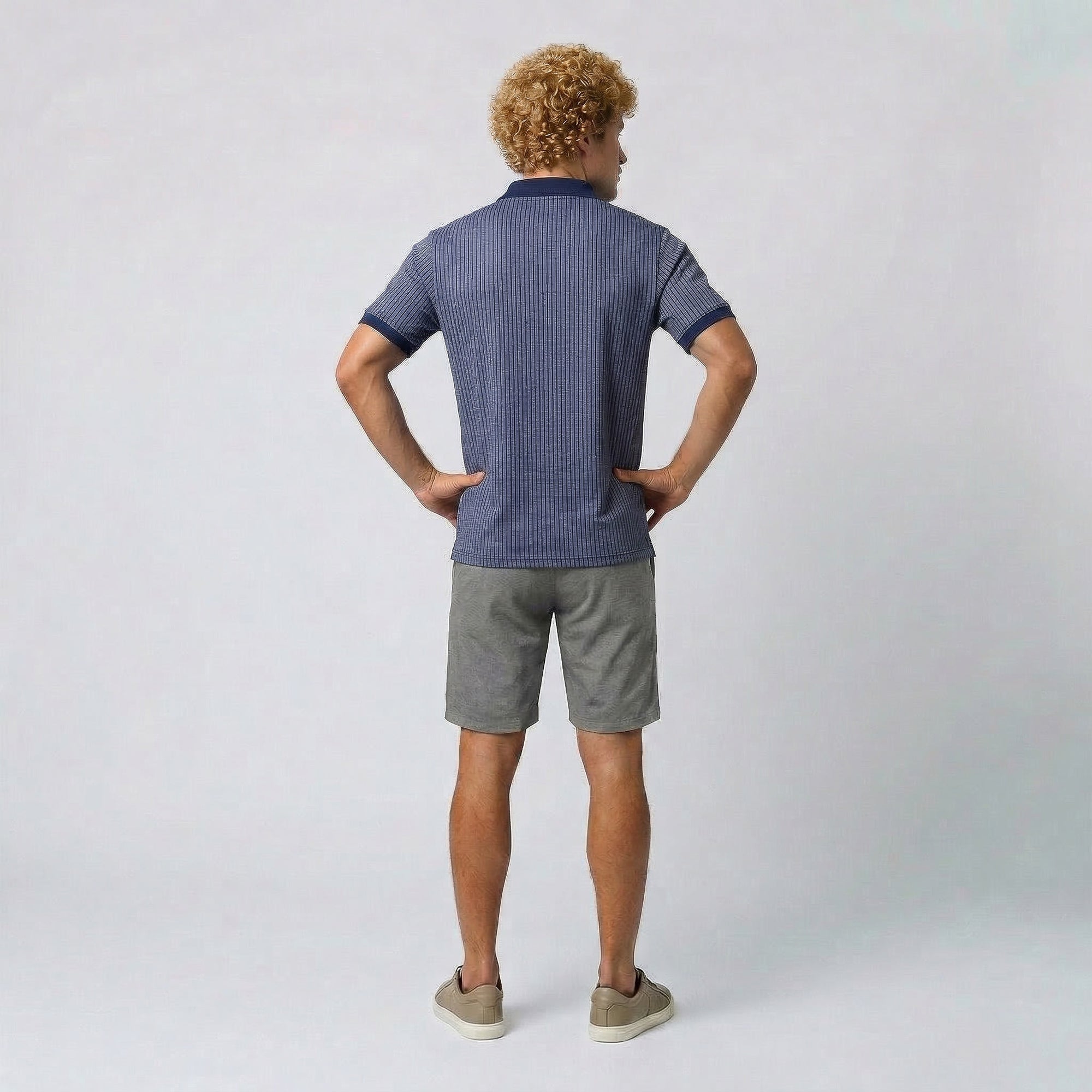 Polo Masculina com Zíper KNK