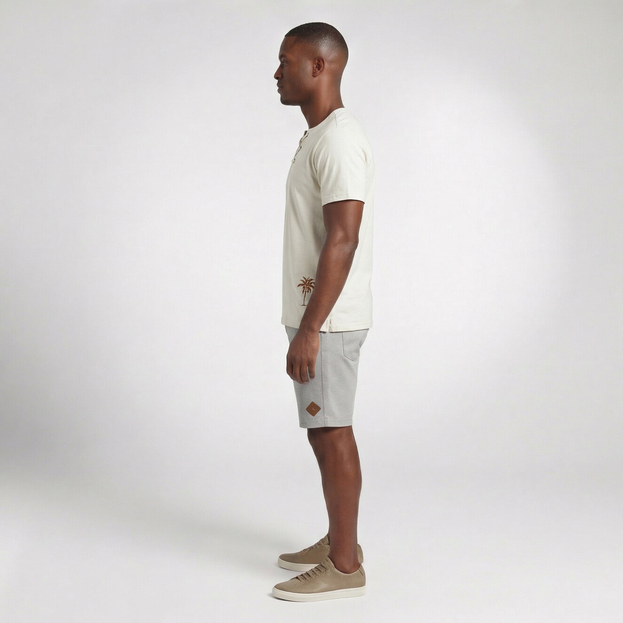 Bata Casual de Algodão com 6 Ilhós