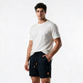 Short Linho Casual com Elástico – Preto