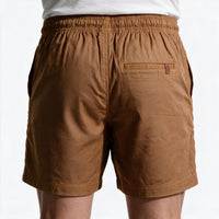 Short Linho Casual com Elástico – Marrom Claro