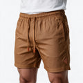 Short Linho Casual com Elástico – Marrom Claro
