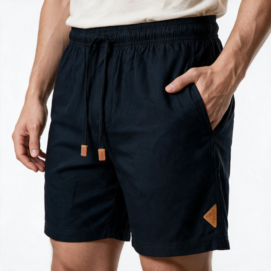 Short Linho Casual com Elástico – Preto
