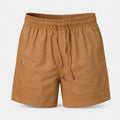 Short Linho Casual com Elástico – Marrom Claro